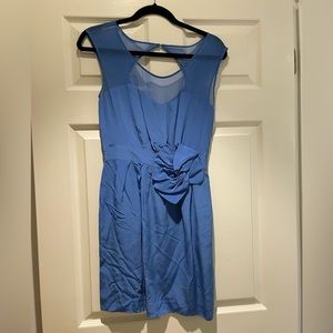 SINE cobalt silk cocktail dress size 4